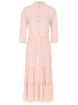 Платье шифоновое в клетку