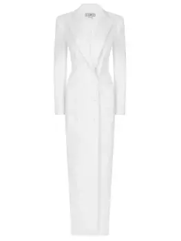 Платье-смокинг шерстяное