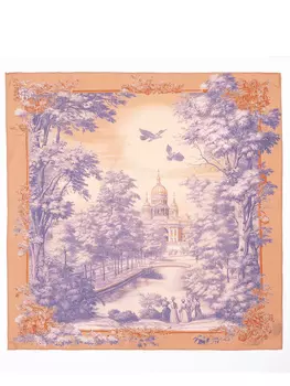 Платок-каре из шерсти и шелка Туаль де Жуи Русский код BJANKA SILK