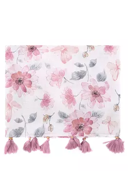 Платок льняной с принтом