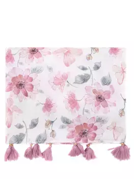 Платок льняной с принтом