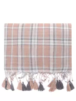 Платок льняной в клетку