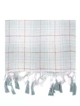 Платок льняной в клетку