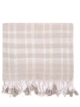 Платок льняной в клетку