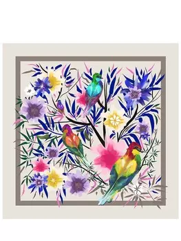 Платок Птички шелковый IRKE