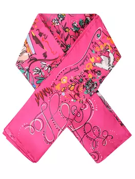 Платок шелковый с принтом