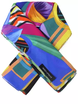 Платок шелковый с принтом