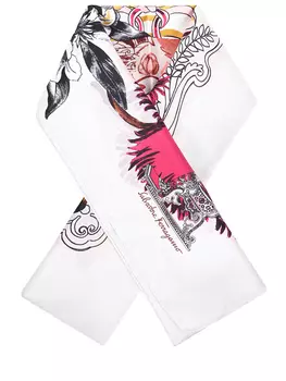 Платок шелковый с принтом