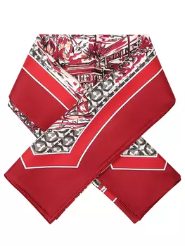 Платок шелковый с принтом