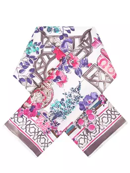 Платок шелковый с принтом