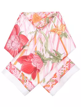 Платок шелковый с принтом