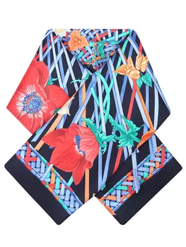 Платок шелковый с принтом