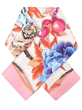 Платок шелковый с принтом