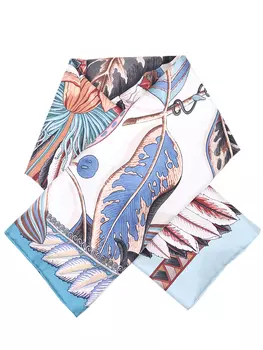 Платок шелковый с принтом