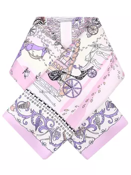 Платок шелковый с принтом