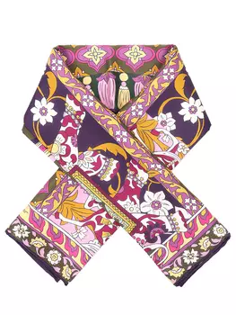 Платок шелковый с принтом