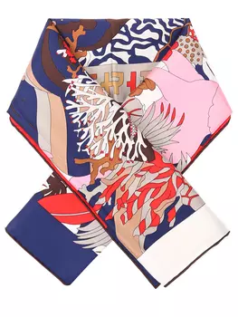 Платок шелковый с принтом