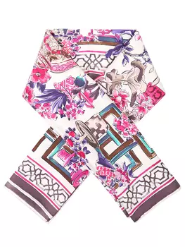 Платок шелковый с принтом