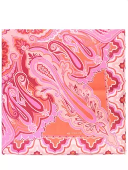 Платок шелковый с принтом