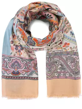 Платок шелковый с принтом