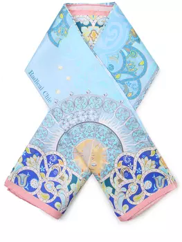 Платок шелковый с принтом