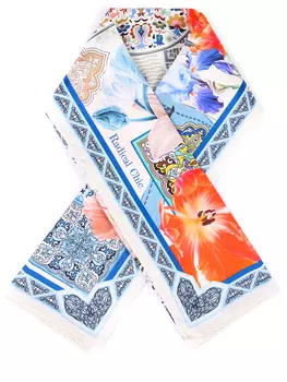 Платок шелковый с принтом