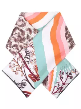 Платок шелковый с принтом