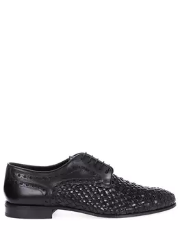 Плетеные туфли-дерби из кожи