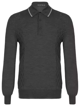 Поло фактурное однотонное