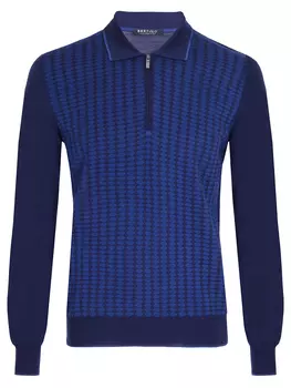 Поло фактурное с принтом