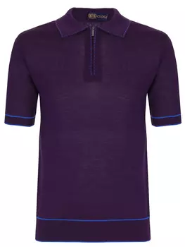Поло хлопковое на молнии