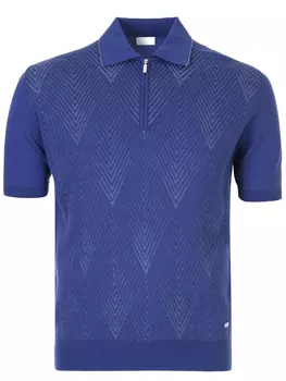 Поло хлопковое на молнии