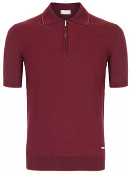 Поло хлопковое на молнии