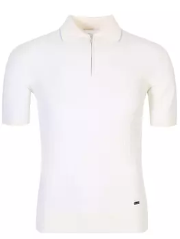 Поло хлопковое на молнии