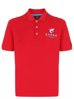 Поло хлопковое с принтом