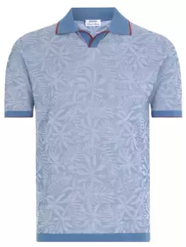 Поло хлопковое с принтом