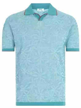 Поло хлопковое с принтом