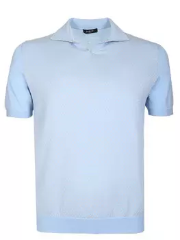 Поло хлопковое с принтом