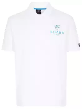 Поло хлопковое с принтом