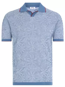 Поло хлопковое с принтом CESARE ATTOLINI