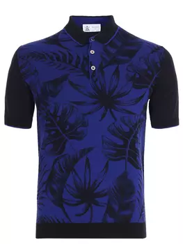 Поло хлопковое с принтом DALMINE