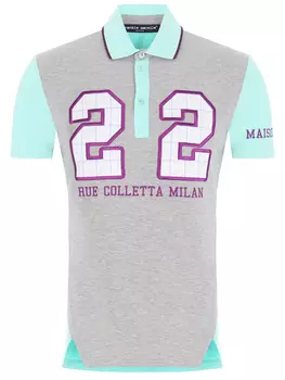 Поло хлопковое с принтом FRANKIE MORELLO