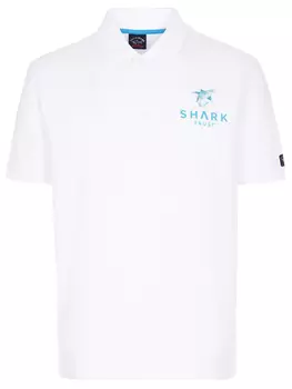 Поло хлопковое с принтом