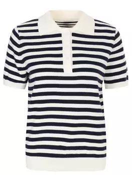 Поло хлопковое в полоску