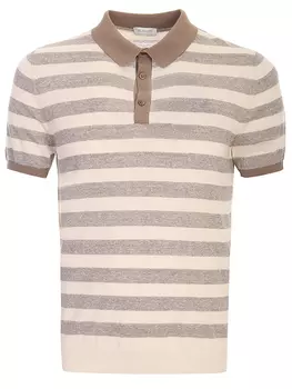 Поло хлопковое в полоску
