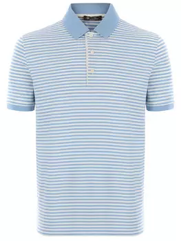 Поло хлопковое в полоску LORO PIANA