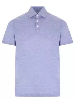 Поло из хлопка и льна LUIGI BORRELLI