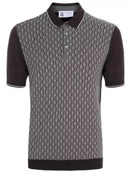 Поло из хлопка и шелка