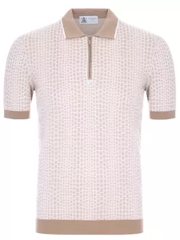 Поло из хлопка и шелка