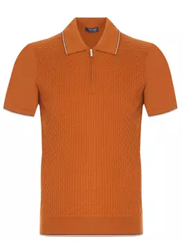 Поло из хлопка и шелка